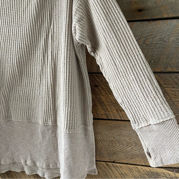 American Eagle Sweater Womens Large Cream Viscose Pullover Waffle Knit Boat Neck - Picture 13 of 13